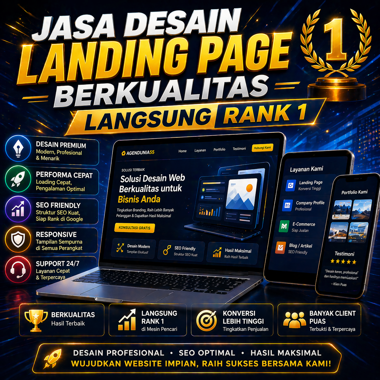 Landing Page Bersahabat untuk Menjelaskan Layanan Desain Secara Pelan namun Pasti